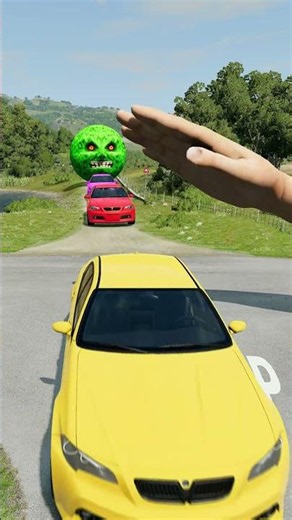 Big & Small Cars vs Giant Hand Slap - BeamNG.Drive