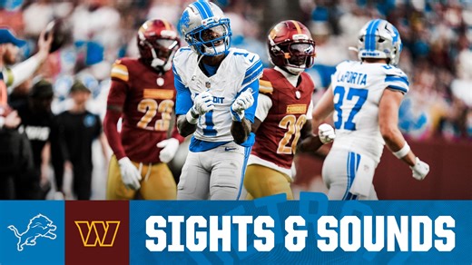 Check out field-level highlights and mic'd up sound from wide receiver Jameson Williams and other players as the Detroit Lions defeated the Washington Commanders 44-22 during Week 10 of the 2025 NFL season. | Detroit Lions