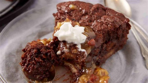 This old-fashioned chocolate bread pudding disappears faster than cake