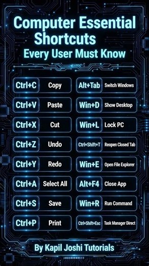 15 Essential Computer Keyboard Shortcuts You Must Know! | Computer Tips & Tricks