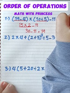 Order of Operations #math #mathreview #mathwithprincess #mathviral #mathlessons #mathematics #mathtricks #mathshortcuts #OrderOfOperations | Math with Princess