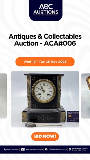 Antiques & Collectables Auction - ACA#006 | WED 19 NOV > TUE 25 NOV 2025 💥Auction Now LIVE on the ABC Auctions App [x] Download the ABC Auctions App Now - https://qrco.de/ABC_Auctions [x] Start Bidding - https://tinyurl.com/296vsbza | ABC Auctions