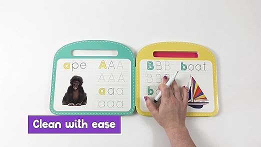 Write & Wipe ABC - Children's Novelty Learning Board Book - Wipe Clean - Alphabet - Educational