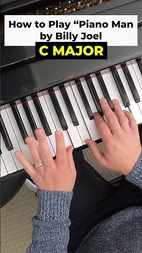How to Play Piano Man Billy Joel in 21 SECONDS 🎹 | Easiest 2-Hand Tutorial #shorts #pianotutorial