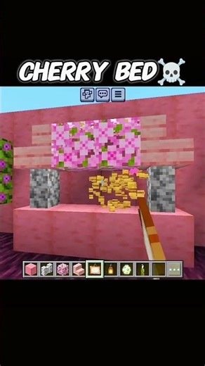Minecraft Cherry Bed 🛏 #minecraft #shorts