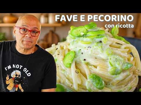 TRENETTE FAVE PECORINO e RICOTTA pasta fave e pecorino