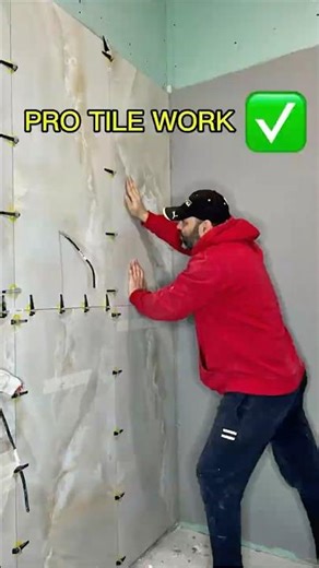 This Tile Trick Saves Hours of Work #construction #diy #tiling