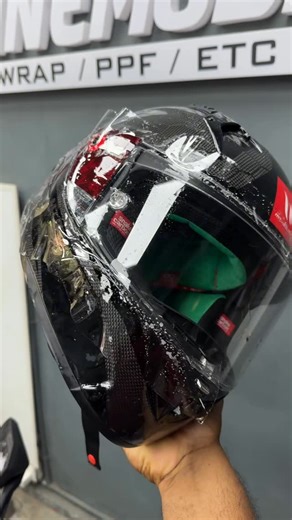 the wraptor on Instagram: "Chromatic Ppf for ( headlights and transparent visors)🌟💯 . . . . . . . . . #yamaha #ktm #bikersofinstagram #ppf #motorcycle #biker #bikelife #ppfinstallation #duke #dreamachinemodz ##helmet #helmets #helmetppf #chromaticppf #chromatic . . Will go for Visor or ppf"