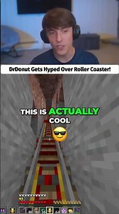 DrDonut Gets Hyped Over a Minecraft Roller Coaster (No Trap??) 😳🎢