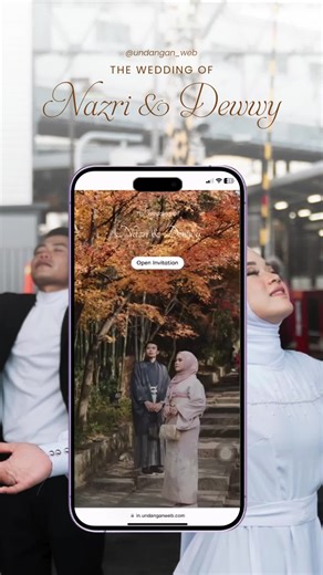 ✨ Selamat menempuh hidup baru, Nazri & Dewwy! ✨ Inspirasi desain undangan digital pernikahan yang elegant dan minimalis, penuh makna 💌🌹 Agar momen istimewa Anda semakin berkesan, percayakan undangan digital Anda kepada Unwebs. ~~ Mengapa memilih Unwebs? 💍 Desain eksklusif dan dapat disesuaikan dengan keinginan Anda 📩 Fitur RSVP otomatis untuk kemudahan konfirmasi kehadiran 🎥 Halaman Love Story untuk membagikan kisah cinta Anda 🎁 Fitur amplop digital yang praktis dan aman ⏰ Proses cepat dan
