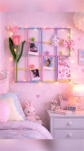 Cute wall decor ✨🎀 #diy #craft