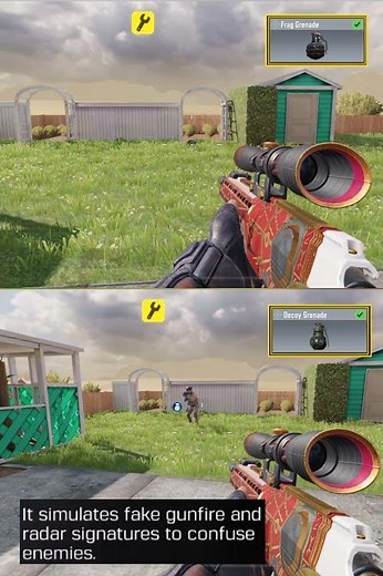 Difference Between Frag Grenade Vs Decoy Grenade #shorts #codm