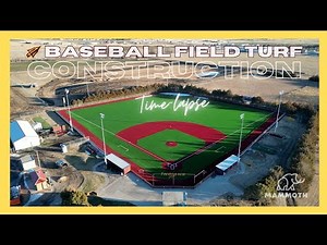 Turfing a Baseball Field Construction Timelapse | Hays High School | Mammoth Construction
