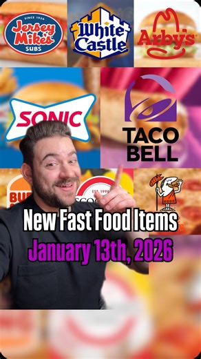 Here are some more fast food releases for mid-January and beyond! Taco Bell’s new Luxe Menu with five items priced at $3 or less including the Mini Taco Salad, Beefy Potato Loaded Griller, Chips & Nacho Supreme Dip, Avocado Ranch Chicken Stacker, and Salted Caramel Churros with rewards members getting early access starting January 16th and full availability January 22nd with rotating items throughout the year, Arby’s has brought back fish sandwich season with both the classic and King’s Hawaiian