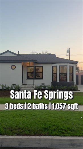 Would you live here?🏠😍 3 Bedrooms 2 Bathrooms 1,103 SqFt Comment “info” for more details #santafesprings #homeforsale #renovation #3bedroom #whittier