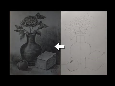Stilllife Drawing easy step by step | Still life drawing tutorial 
