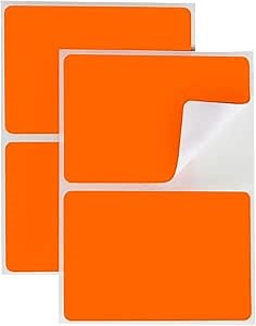 ChromaLabel 2 x 3 inch Removable Color Code Rectangle Labels, 150 Labels per Pack, Orange