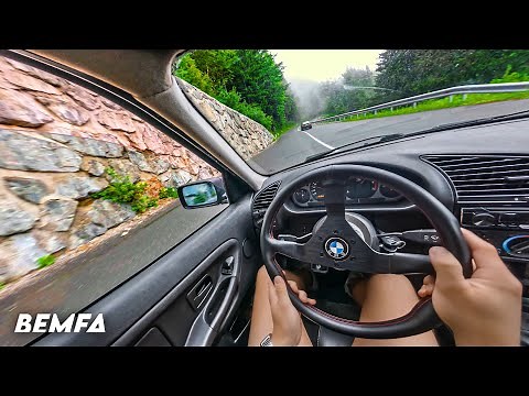 BMW E36 POV Mountain Drifting in the Rain | Amazing Sound | 4K