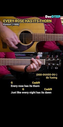 Every Rose Has Its Thorn - Poison (1988)Easy Guitar Chords Tutorial with Lyrics