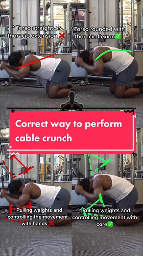 Correct way to perform cable crunch