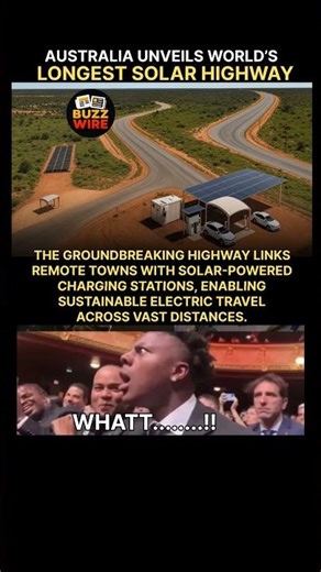 World’s longest solar highway?! This is next-level🤯#australia#solarhighway#electricvehicles#yt#power