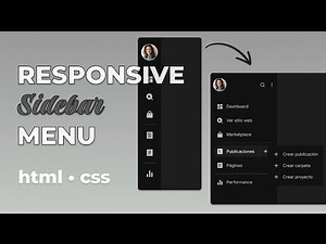 Crea un Menú Lateral (SIDEBAR) RESPONSIVE con HTML y CSS