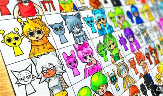 Drawing Sprunki but Human : CUTE Sprunk iIncredibox -Sprunki Mix :所有角色