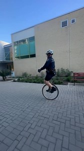 Who needs two wheels? 🚲 Starting April 1st, #SAPD welcomes the unicycle unit! In addition to the bicycle unit, the unicycle introduces easier opportunities to maneuver in the downtown area, requiring only one wheel! Be sure to say hi to our officers on unicycle!👋 #unicycle #aprilfools | San Antonio Police Department