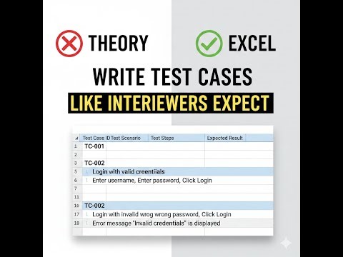 How to Prepare Test Cases in Excel | Real Project Demo | QA Interview Guide