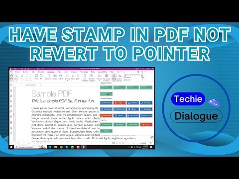 How to Have Stamp in PDF Not Revert to Pointer