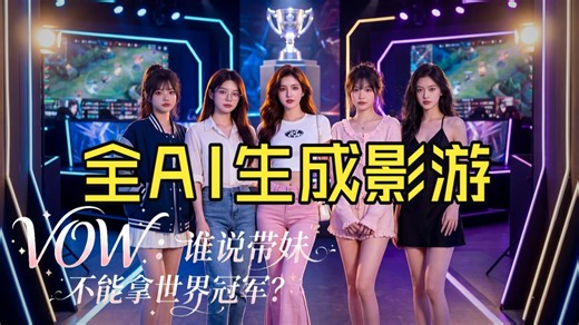 【预告】全AI生成的影游？不输真人颜值的AI美女你喜欢吗《VOW：谁说带妹不能拿世界冠军？》