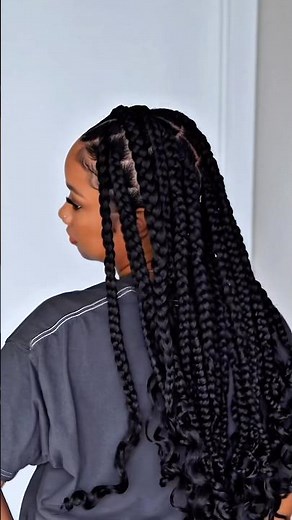 ✨ Easy Jumbo Box Braids on Fine Natural Hair✨