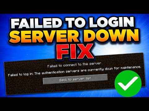 How To Fix Minecraft Failed to Connect to Server (2026) | Authentication Servers Are Currently Down
