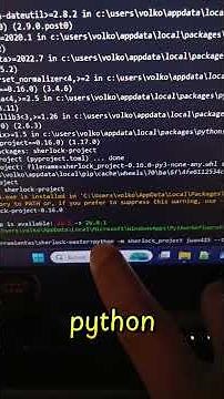 Sherlock to find users #win #python #tutorial #sherlock #tips