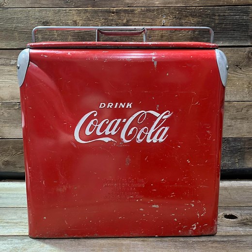1940s Coca-cola, Galvanized Metal Cooler, Handled Ice Chest, Drink Coca-cola - Etsy