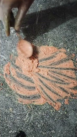 Collecting Orange Paste ASMR🧡 #smooth #satisfying #asmrshorts #sound #viral