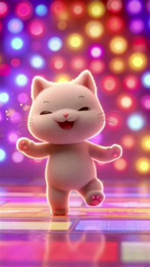 cute cartoon cat dancing ❤#shorts