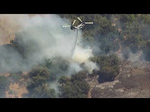 Brush fire burning in Valley Center near Lilac Rd. and Keys Creek Rd.