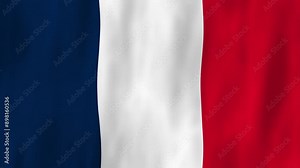 France flag country animation 3D symbol design waving in wind movement national patriotism world culture emblem banner blue white red Western Europe