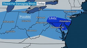 We're LIVE with the latest on today's severe weather threat in the East. What we're watching out for: Thunderstorms ⚡ Damaging winds 🍃 Tornadoes 🌪️ Flash flooding 💦 | The Weather Channel