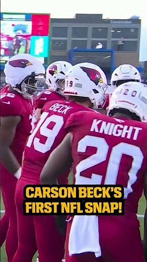 Welcome to the NFL, Carson Beck! First snap and completion for #Cardinals 3rd round pick | #NFL