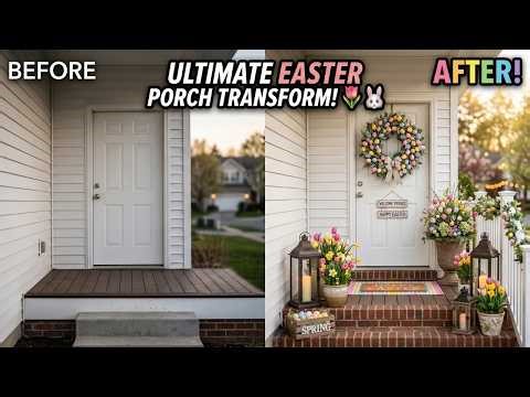 Outdoor Easter Decor Ideas for a Beautiful Front Porch | Spring Porch Decor
