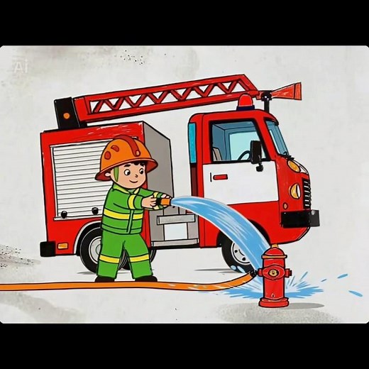 Funny Fire Truck Rescue for Kids! 🚒💦