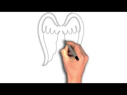 How to draw Angel wings Drawing image step by step