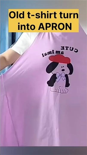 Turn Old T-Shirts into Aprons in Minutes! 👕👩‍🍳#shorts​#shortsfeed​ #tshirt​ #aprons​ #diy​ #sewing​