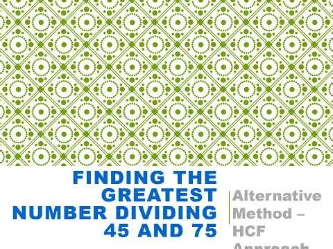Finding the Greatest Number Dividing 45 and 75 #viral #maths #mathproblems #trending