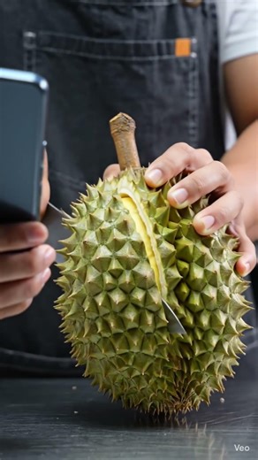 Cutting Open a Real Durian So Satisfying & Creamy Inside