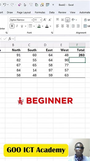 3 Ways to SUM in Excel ⚡ (Beginner → Pro in Seconds!)