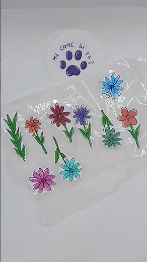 FLOWER STICKERS 😱 #tutorial #diy #papercraft #flowers #stickers