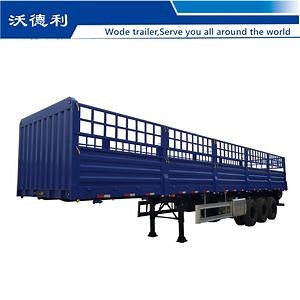 [Hot Item] Cargo Load Pig Animal Transfer Use Sidewall Fence Truck Side Open Gate Trailer